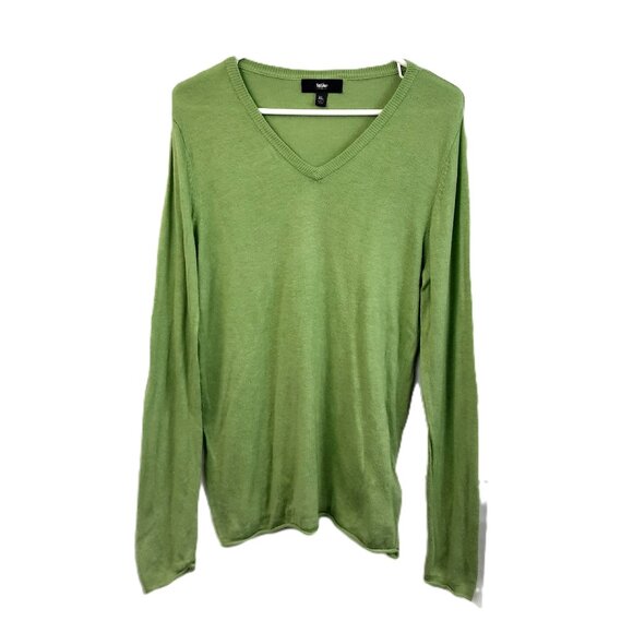 Mossimo Knit Sweater V-Neck XL Womans Light Green Long Sleeve Pullover Winter - Picture 1 of 8